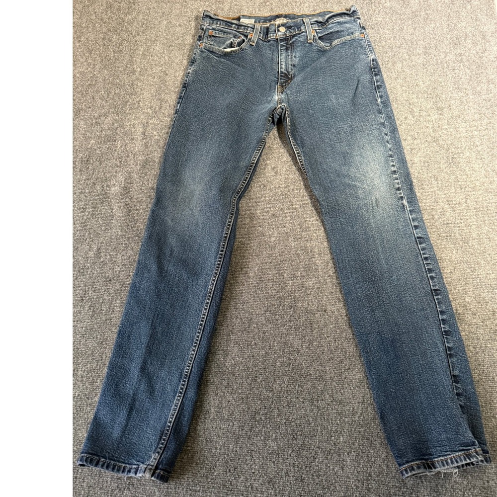 Levis 514 Mens Jeans W34 L34 Straight Fit‎ Blue Denim Cotton Blend